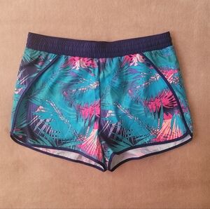 Xersion Quick-Dri Girl Tropical Print Shorts  With Lining Size 16 XL NWOT